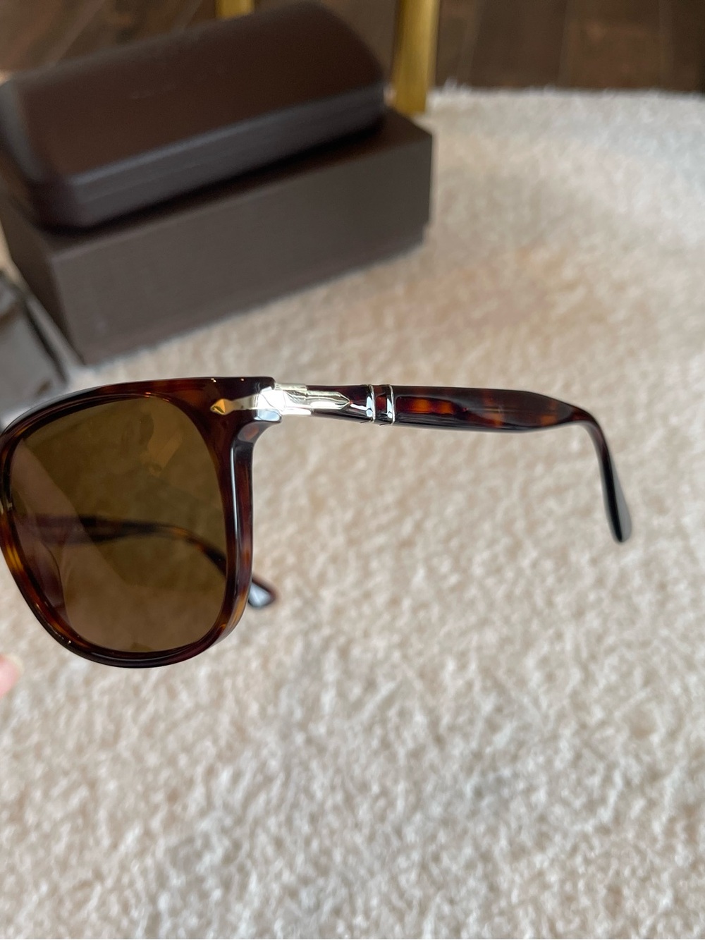 Persol handmade Tortoiseshell Sunglasses with Silver Accent